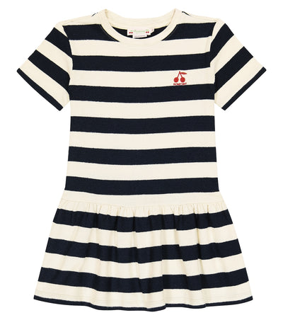 BONPOINT Kids Navy & Off-White Amaia Dress(10Y)