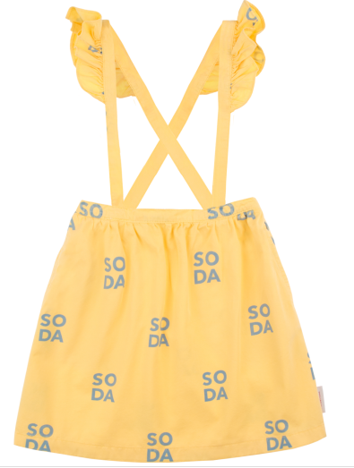 Tinycottons soda frills & Braces skirt(4Y)